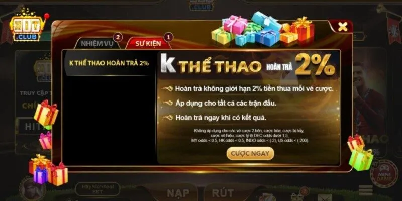 Tổng hợp một số chương trình khuyến mãi Hitclub thú vị 